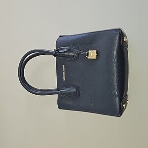 Michael Kors Navy Blue Handbag with Shoulder Strap